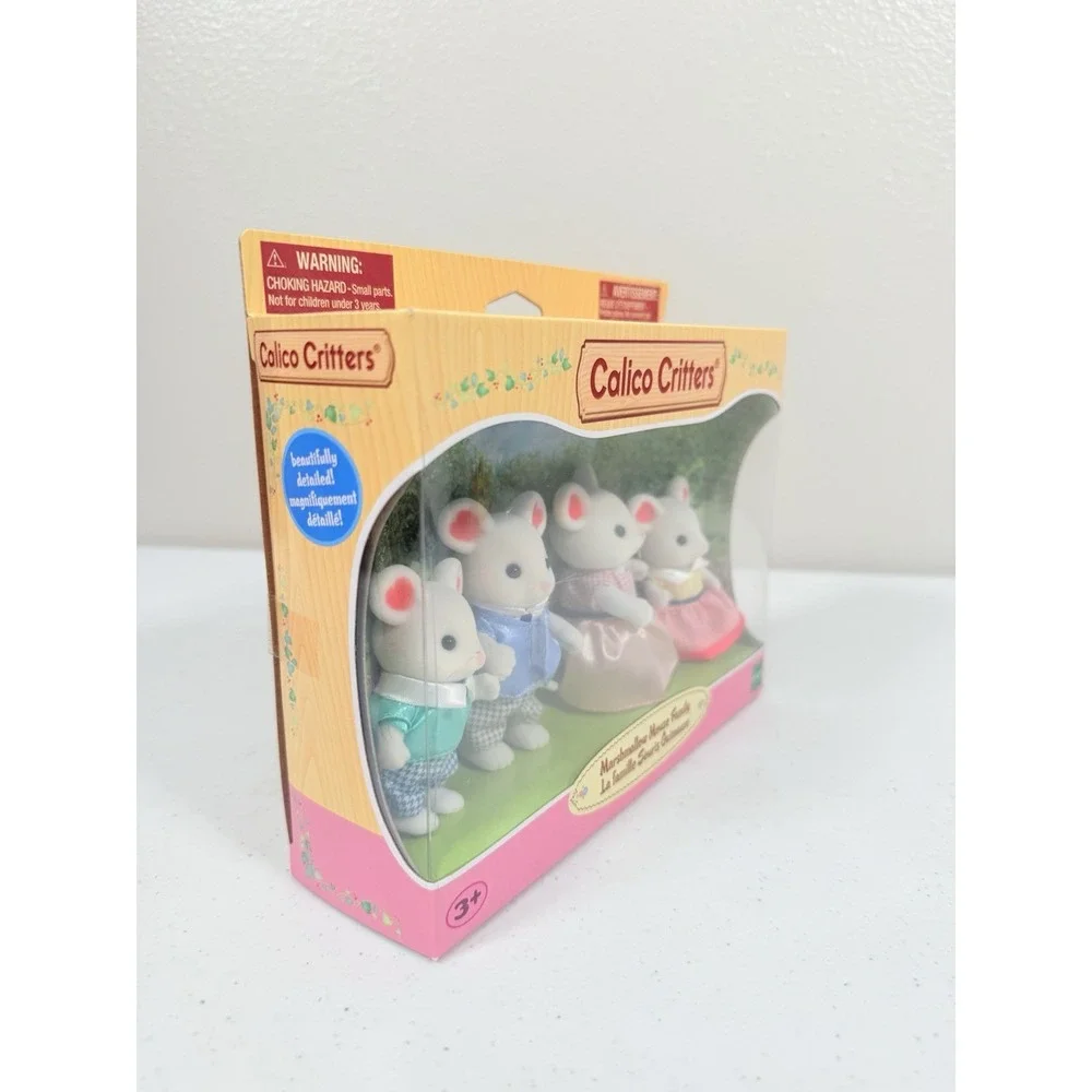 Sylvanian Families Calico Critters  Marshmallow Mouse Family And Triplets New
